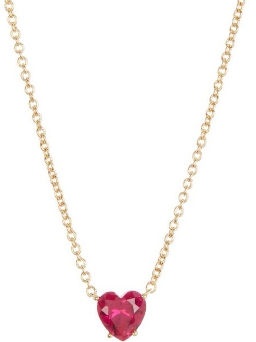 Nadri 18K Gold-toned and Pink Cubic Zirconia Heart Pendant Necklace